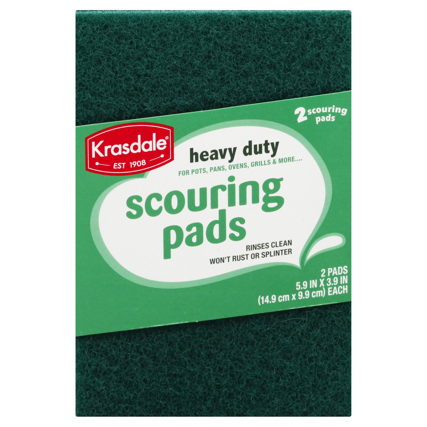 Krasdale Heavy Duty Scouring Pads 2 ea