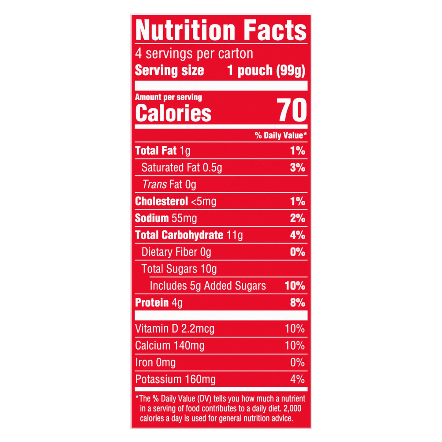 Danimals Pouches Strawberry Banana Squeezable Low Fat Yogurt, 4 Ct, 3.5 OZ Yogurt Pouches