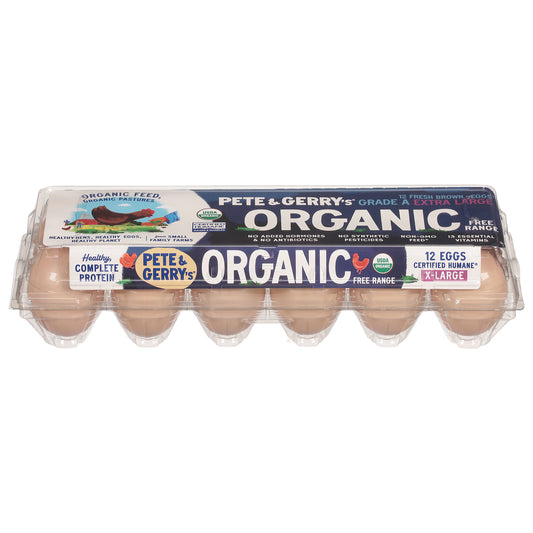 Pete & Gerry's Organic Free Range Brown Eggs Extra Large 12 ea