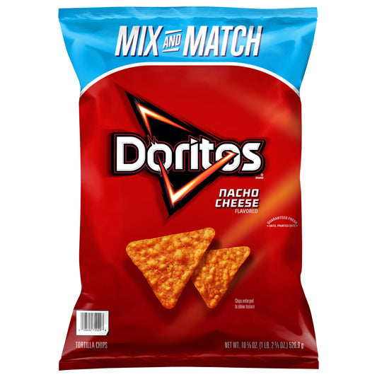 Doritos Tortilla Chips Nacho Cheese Flavored 18 3/8 Oz