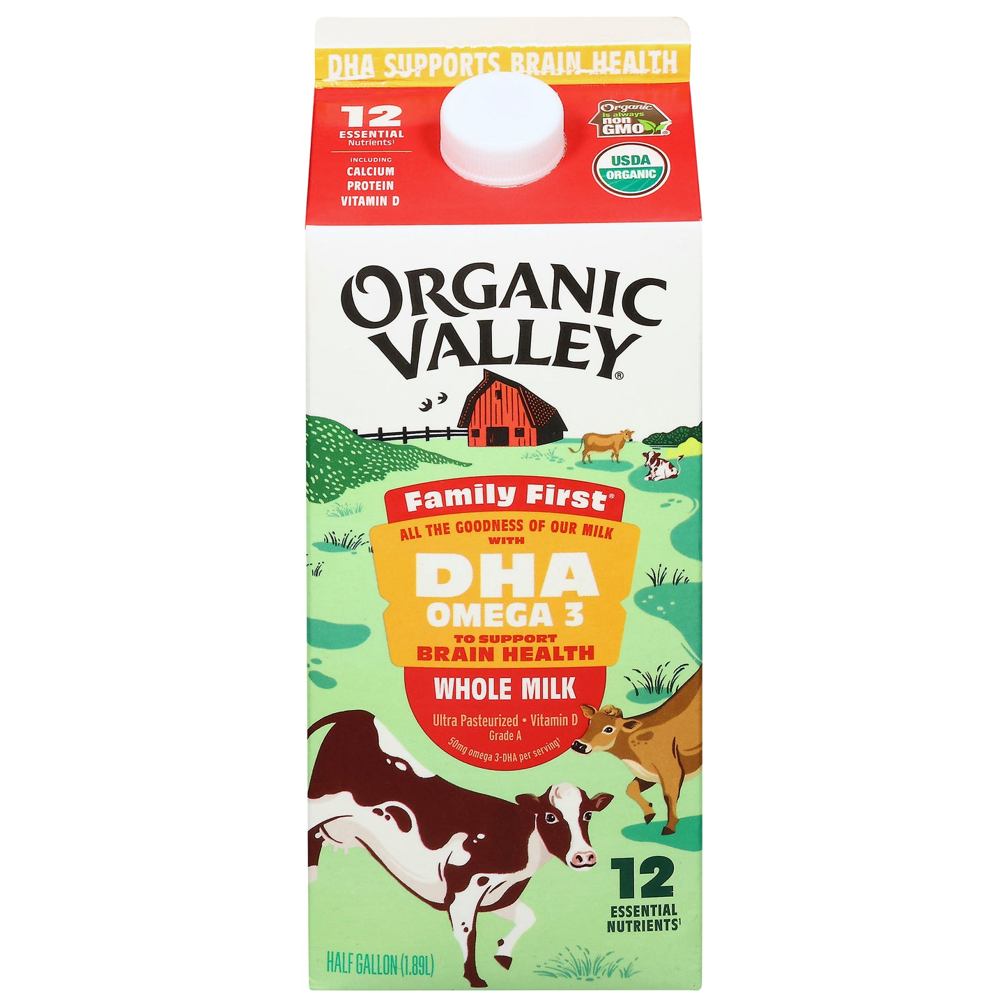 Organic Valley Family First Whole Milk 0.5 gal