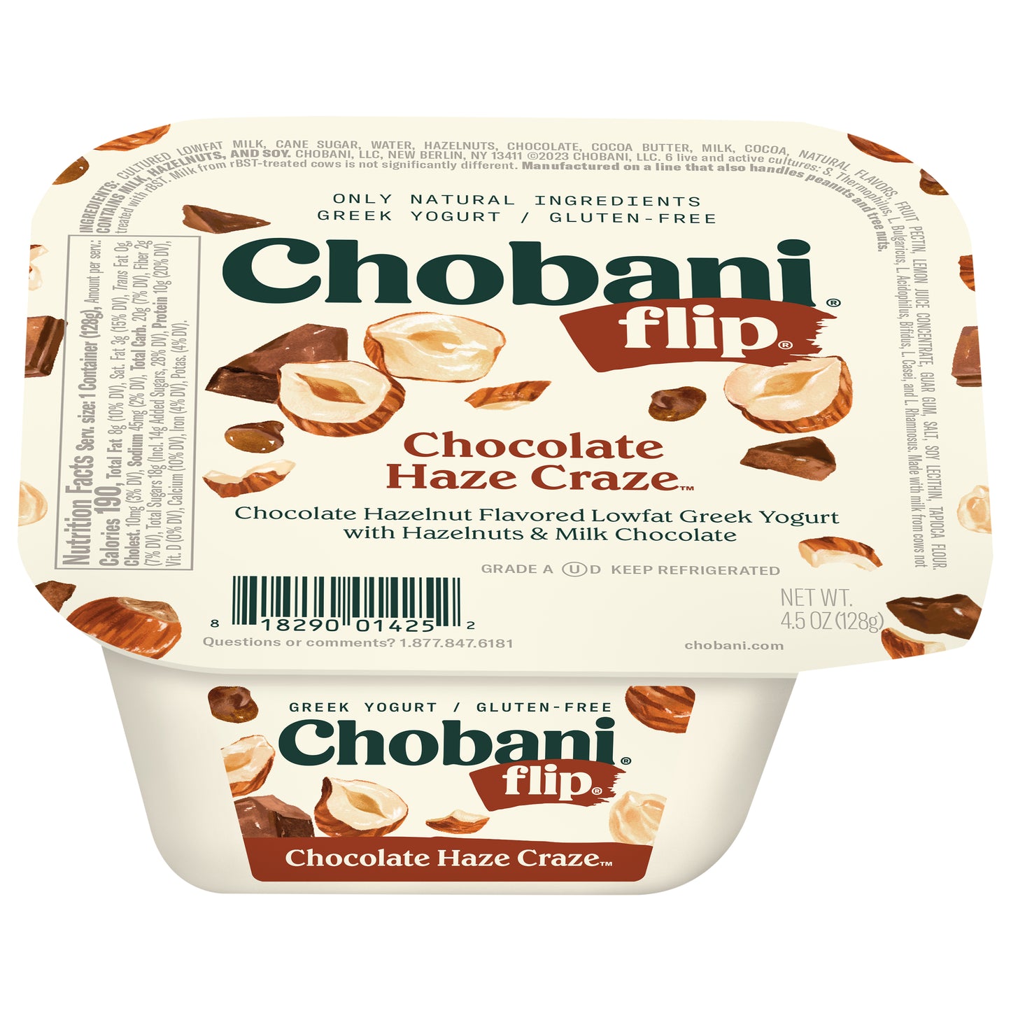 Chobani Flip Low-Fat Greek Yogurt Chocolate Haze Craze Greek Yogurt 4.5oz