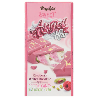 Beyoglu Angel Hair Raspberry White Chocolate with Cotton Candy and Pistachio Cream 170 g