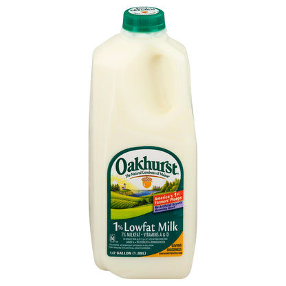 Oakhurst 1% Lowfat Milk 0.5 gl