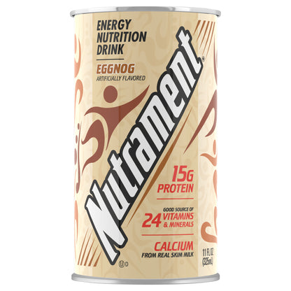 Nutrament Eggnog Nutrition Drink, Energy Drink With Vitamins, Minerals And Protein, 11 Fl Oz Can