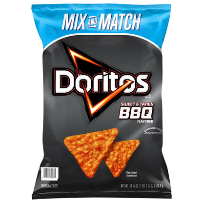 Doritos Tortilla Chips Sweet & Tangy BBQ Flavored 18 3/8 Oz