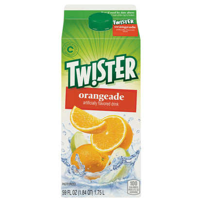 Tw!ster Flavored Drink, Orangeade, 59 Fl Oz Carton