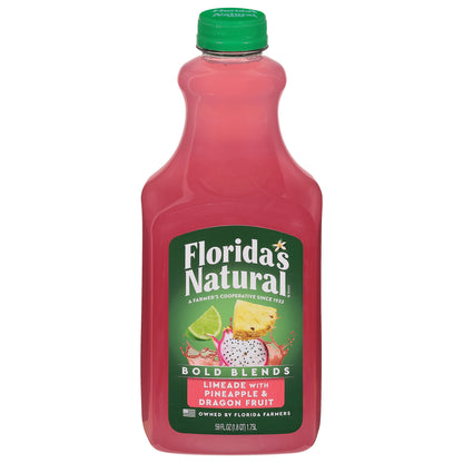 Florida's Natural Bold Blends Limeade with Pineapple & Dragon Fruit 59 fl oz