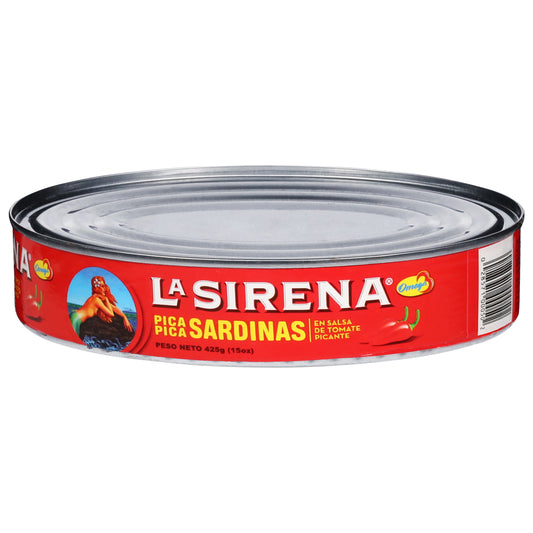 La Sirena Pica Pica Sardines in Spicy Tomato Sauce 15 oz - Short Can