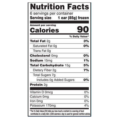 Birds Eye Mini Sweet Corn on the Cob, Frozen Vegetable, 6 Count
