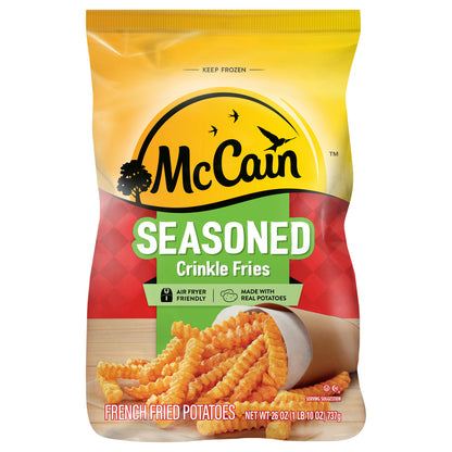 McCain Seasoned Crinkle Fries, 26 oz (Frozen Potatoes)