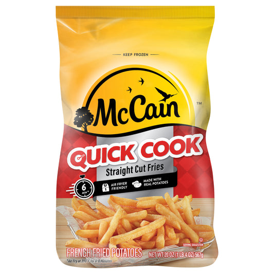 McCain Quick Cook Straight Cut French Fries, 20 oz (Frozen Potatoes)