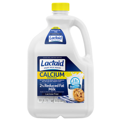Lactaid 2% Reduced Fat Milk, Calcium Enriched, 96 oz