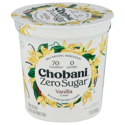 Chobani Zero Sugar Vanilla Flavor Yogurt 32 oz