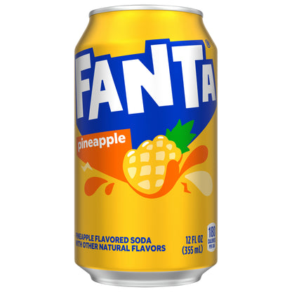 Fanta Pineapple Soda Can, 12 fl oz