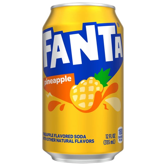 Fanta Pineapple Soda Can, 12 fl oz