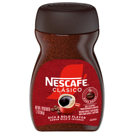Nescafe Clasico Instant Dark Roast Coffee 1.7 oz