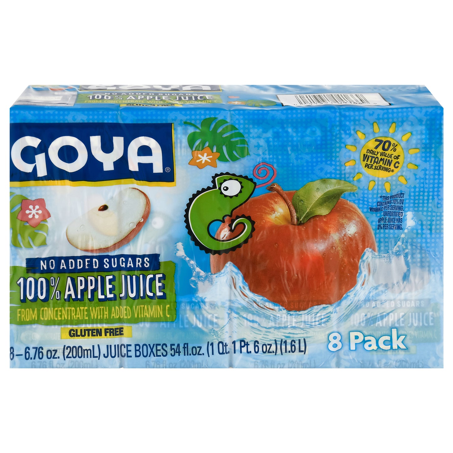 Goya No Added Sugars Apple Juice 8 - 6.76 oz Boxes