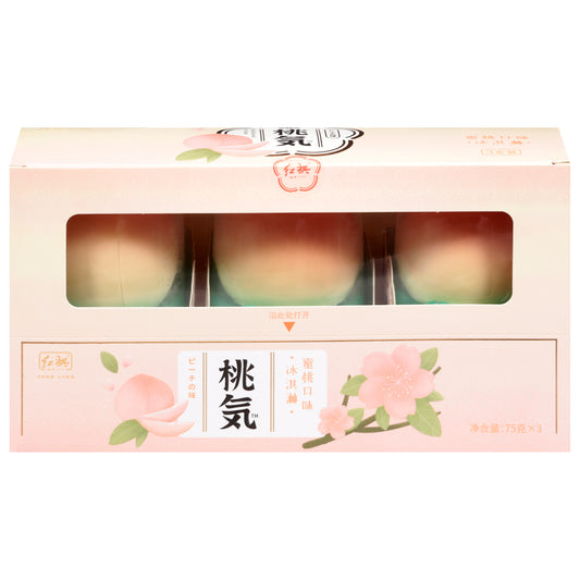 Hong Qi Peach Flavored Ice Cream 3 Each