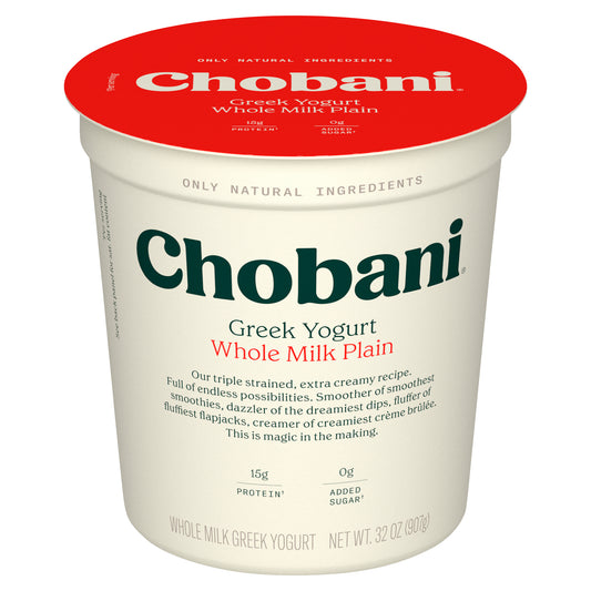 Chobani® Whole Milk Plain Greek Yogurt 32 oz