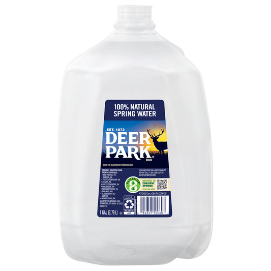 DEER PARK Brand 100% Natural Spring Water, 1-gallon plastic jug