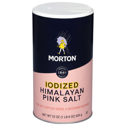 Morton Iodized Himalayan Pink Salt 22 oz