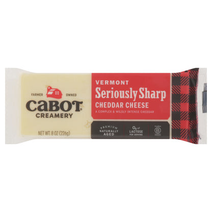 Cabot Creamery Seriously Sharp Vermont Cheddar Cheese 8 oz