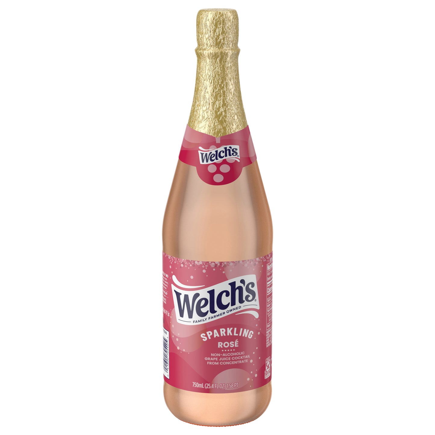 Welch's Non-Alcoholic Sparkling Rosé Grape Juice Cocktail, 25.4 fl oz Bottle