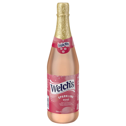 Welch's Non-Alcoholic Sparkling Rosé Grape Juice Cocktail, 25.4 fl oz Bottle