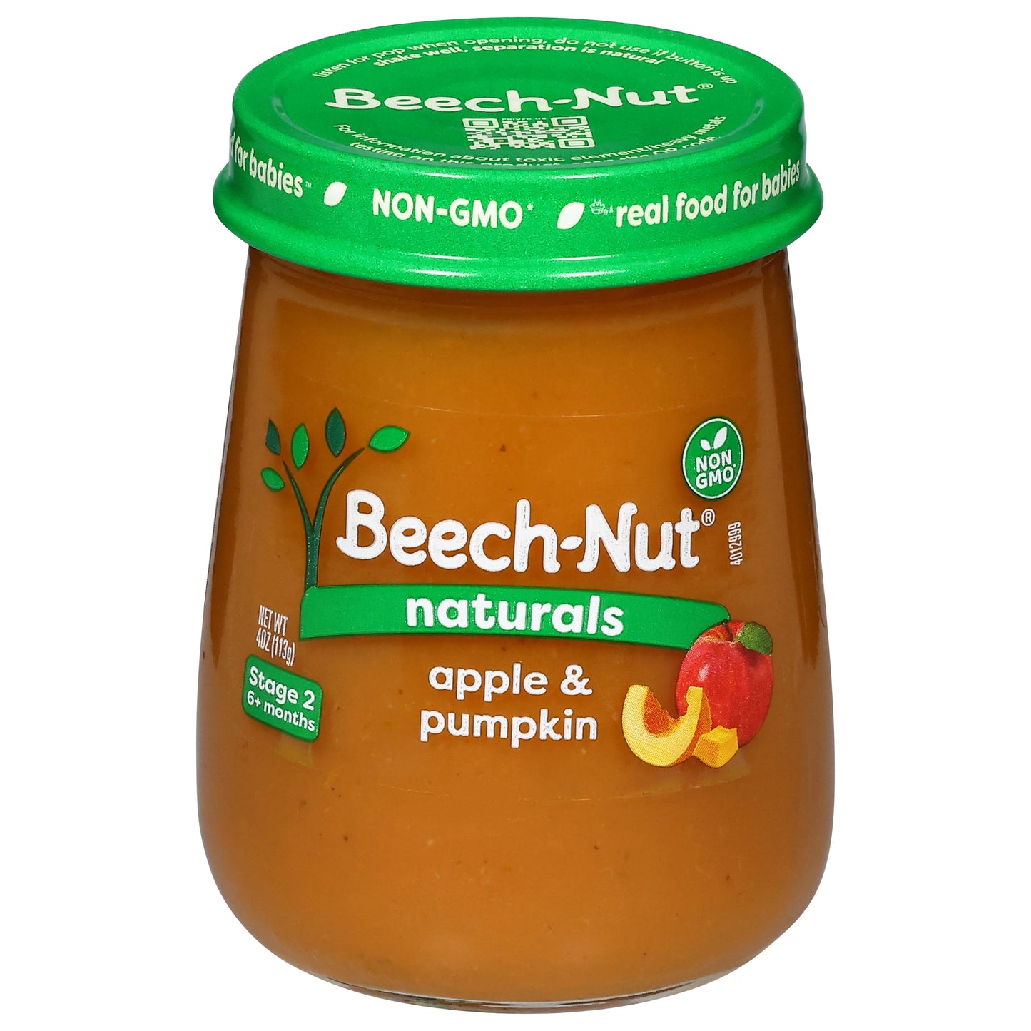 Beech-Nut Naturals Stage 2 (6+ Months) Apple & Pumpkin 4 oz